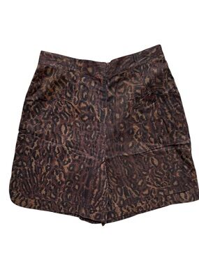 Dressy Silk Shorts Vera Cristina Animal Print Brown Black Women’s Size 6